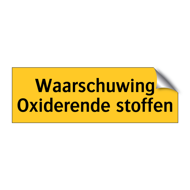 Waarschuwing Oxiderende stoffen