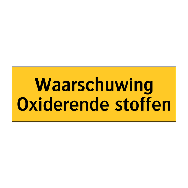 Waarschuwing Oxiderende stoffen