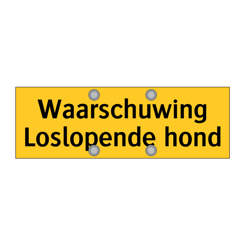 Waarschuwing Loslopende hond