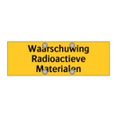 Waarschuwing Radioactieve Materialen