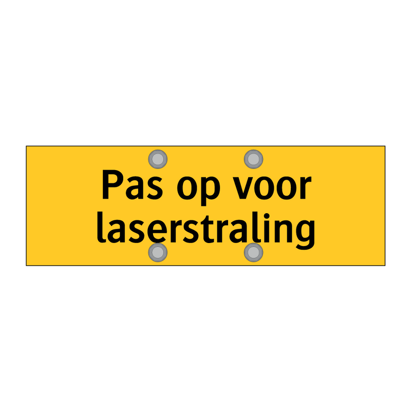 Pas op voor laserstraling