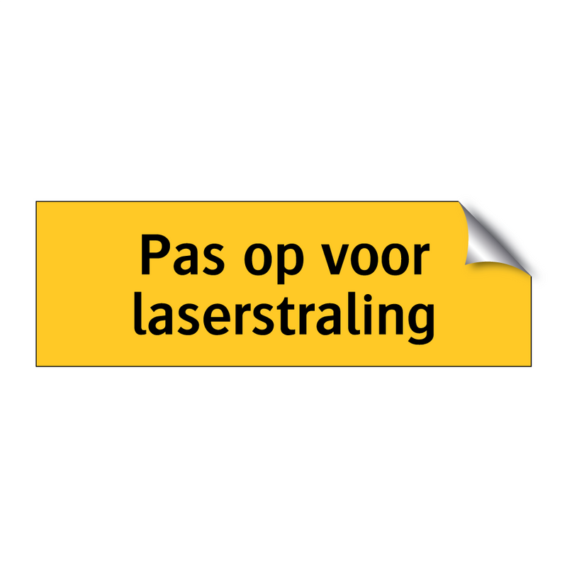 Pas op voor laserstraling