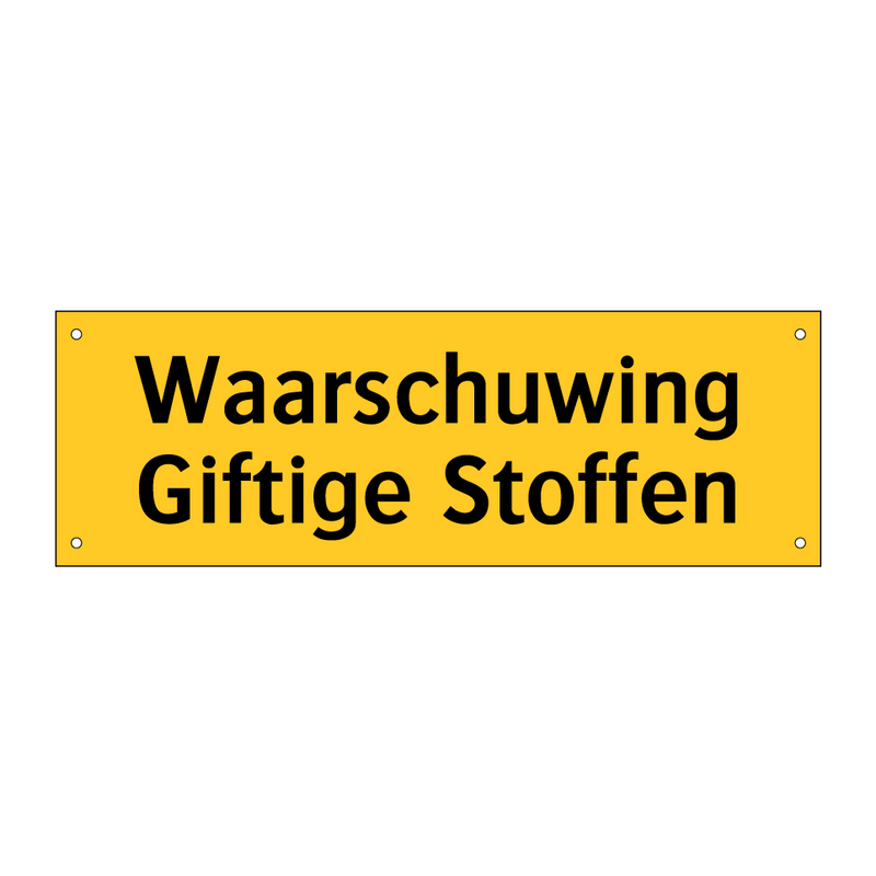 Waarschuwing Giftige Stoffen