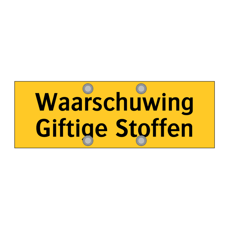 Waarschuwing Giftige Stoffen