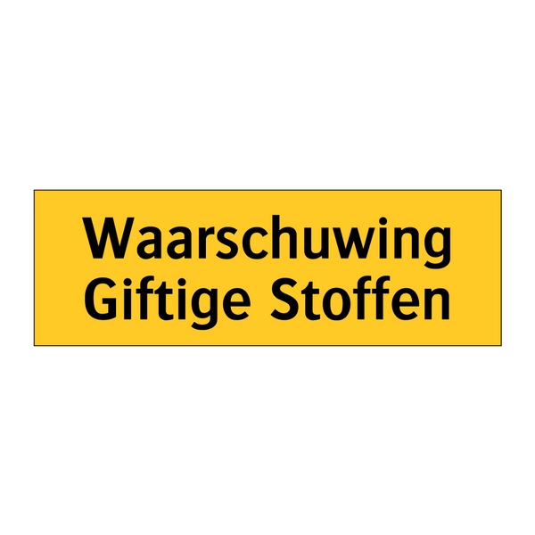 Waarschuwing Giftige Stoffen