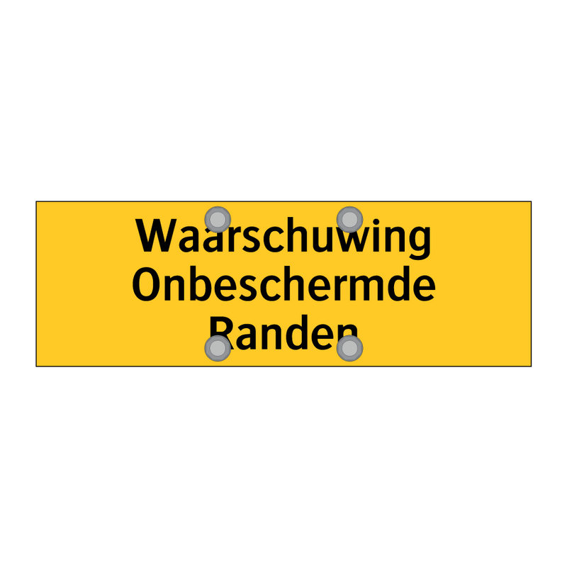 Waarschuwing Onbeschermde Randen