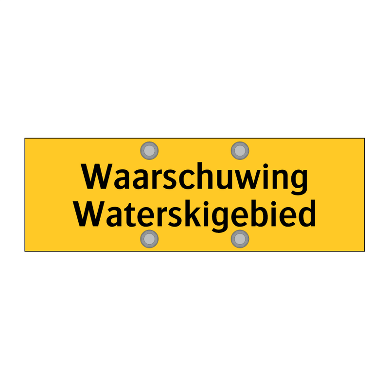 Waarschuwing Waterskigebied