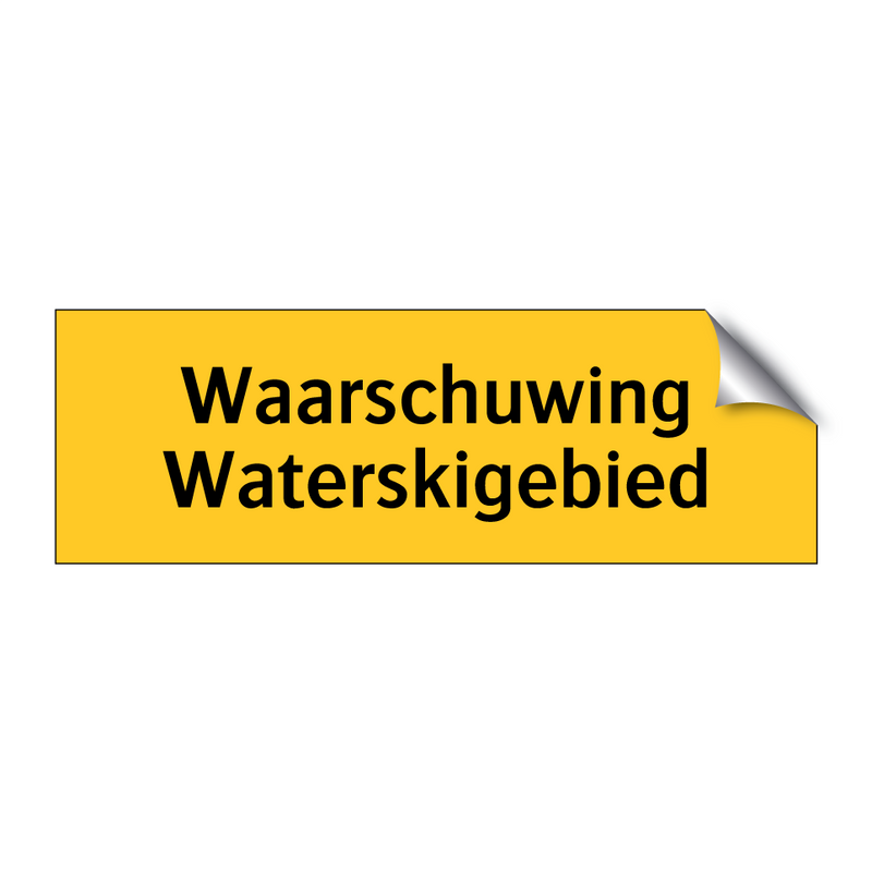 Waarschuwing Waterskigebied