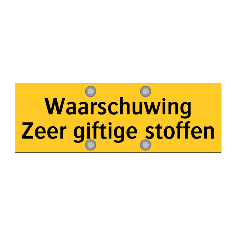 Waarschuwing Zeer giftige stoffen
