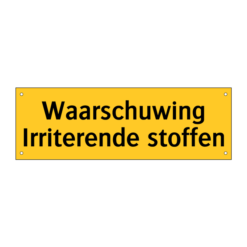 Waarschuwing Irriterende stoffen
