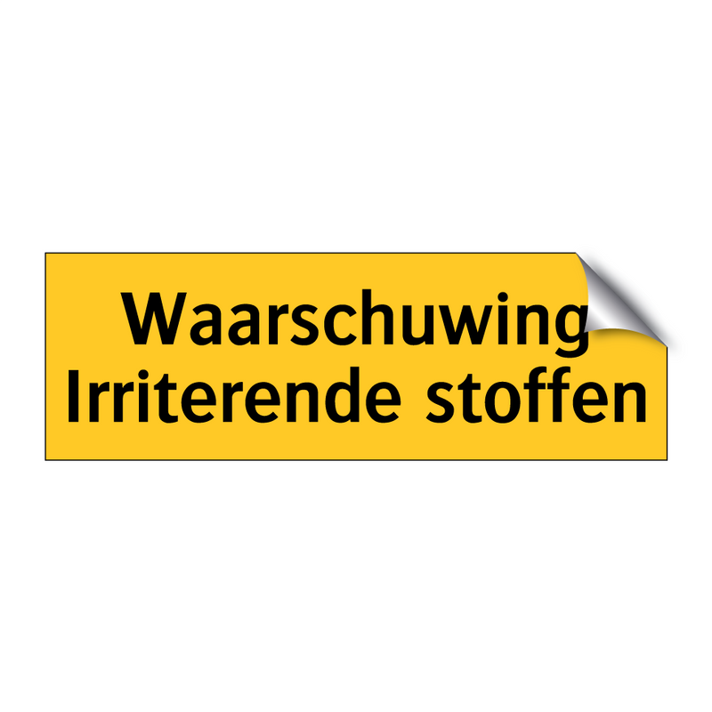 Waarschuwing Irriterende stoffen