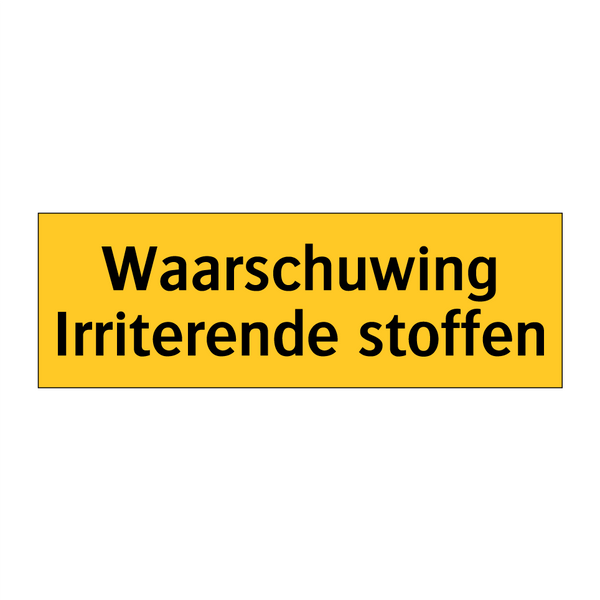 Waarschuwing Irriterende stoffen