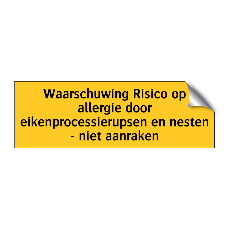 Waarschuwing Risico op allergie door /.../