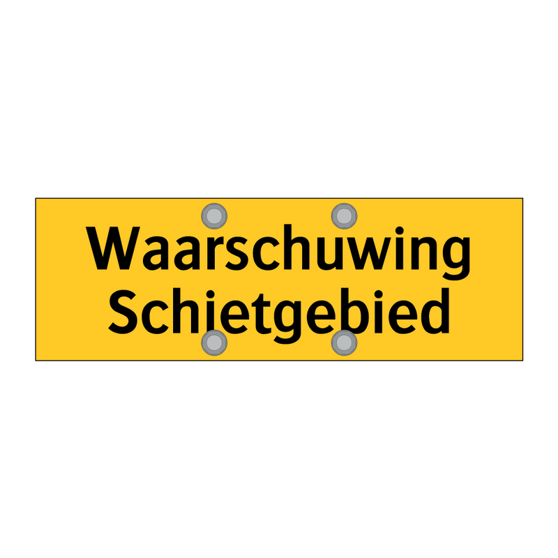 Waarschuwing Schietgebied