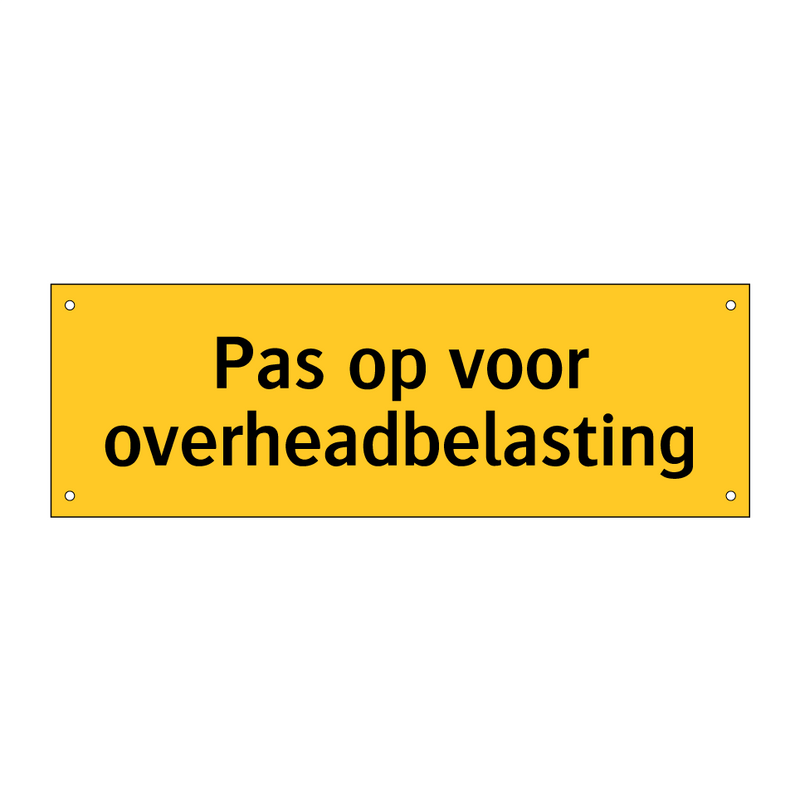 Pas op voor overheadbelasting