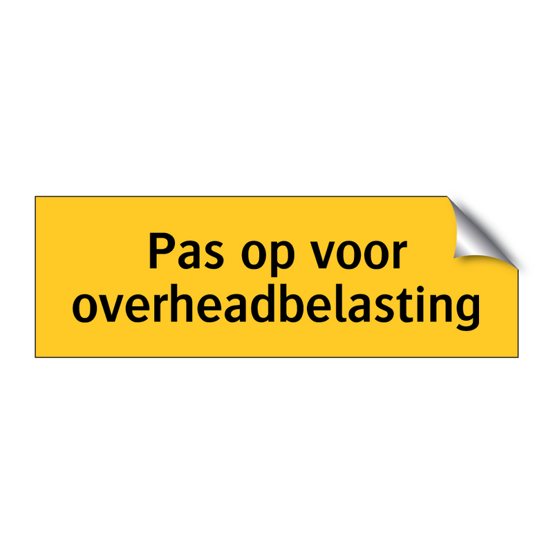 Pas op voor overheadbelasting