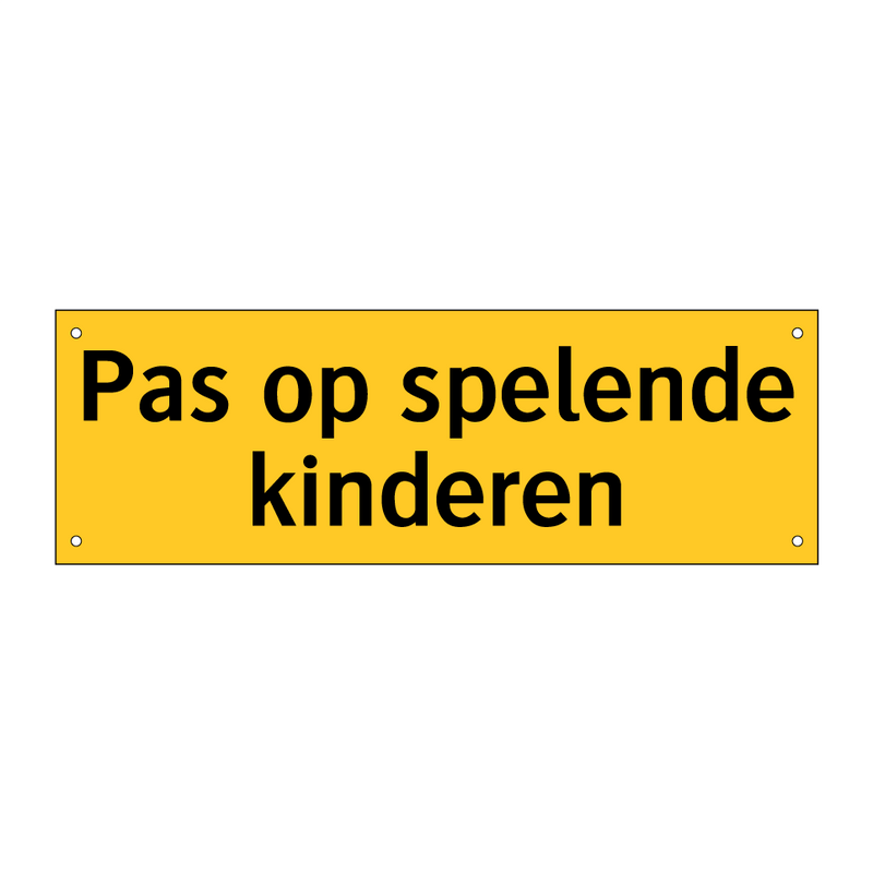 Pas op spelende kinderen