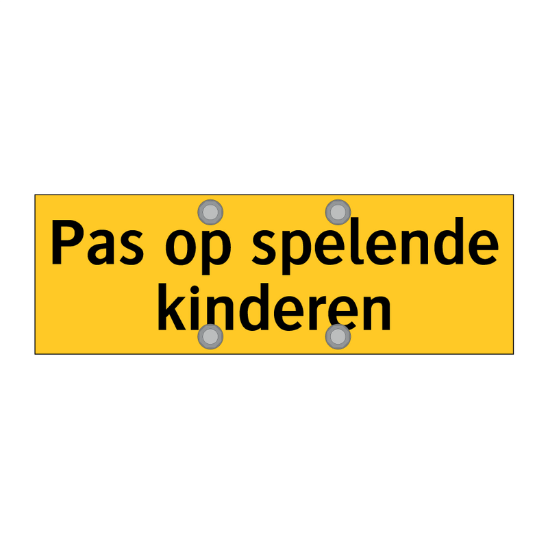 Pas op spelende kinderen