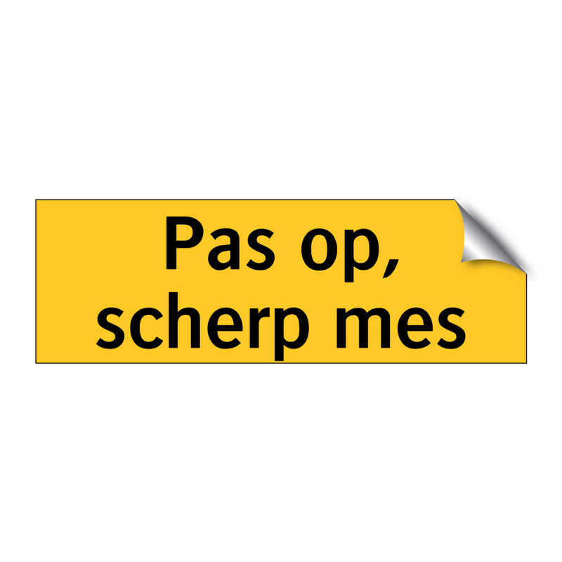 Pas op, scherp mes
