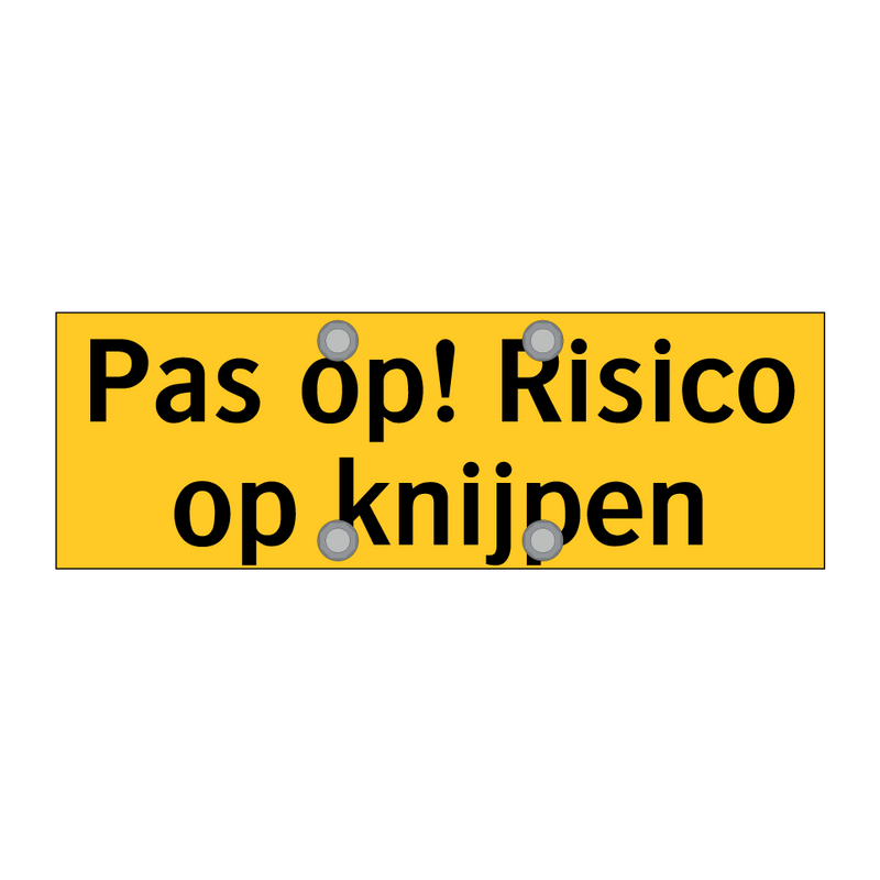 Pas op! Risico op knijpen