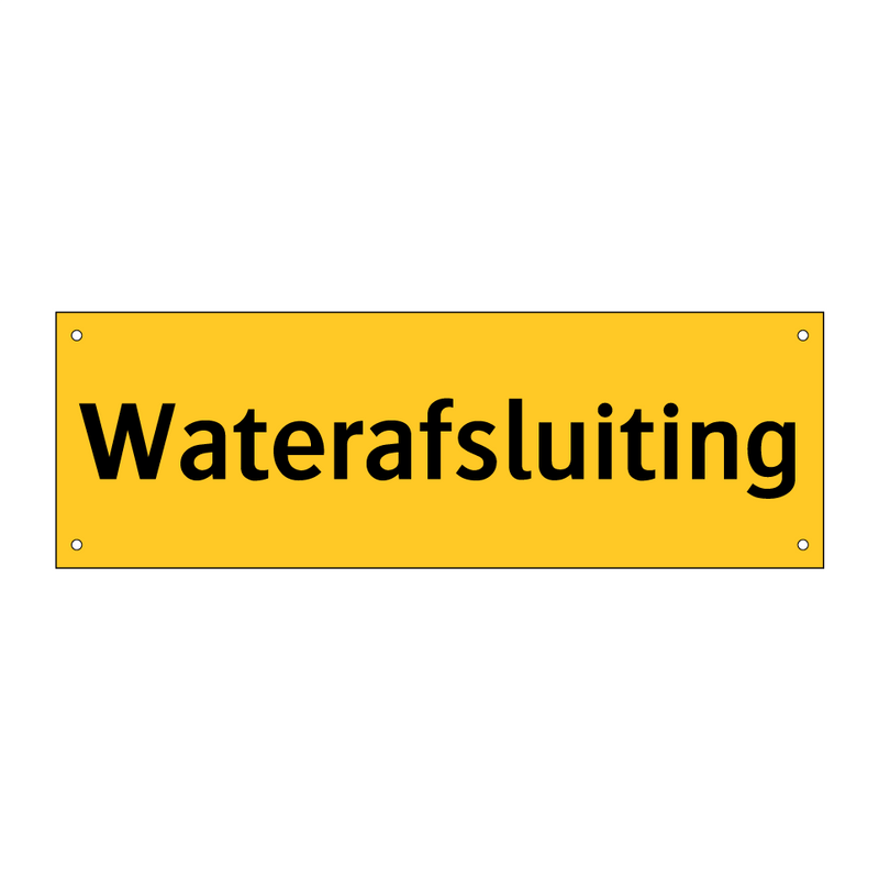 Waterafsluiting