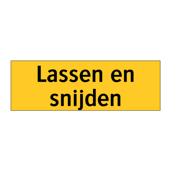 Lassen en snijden