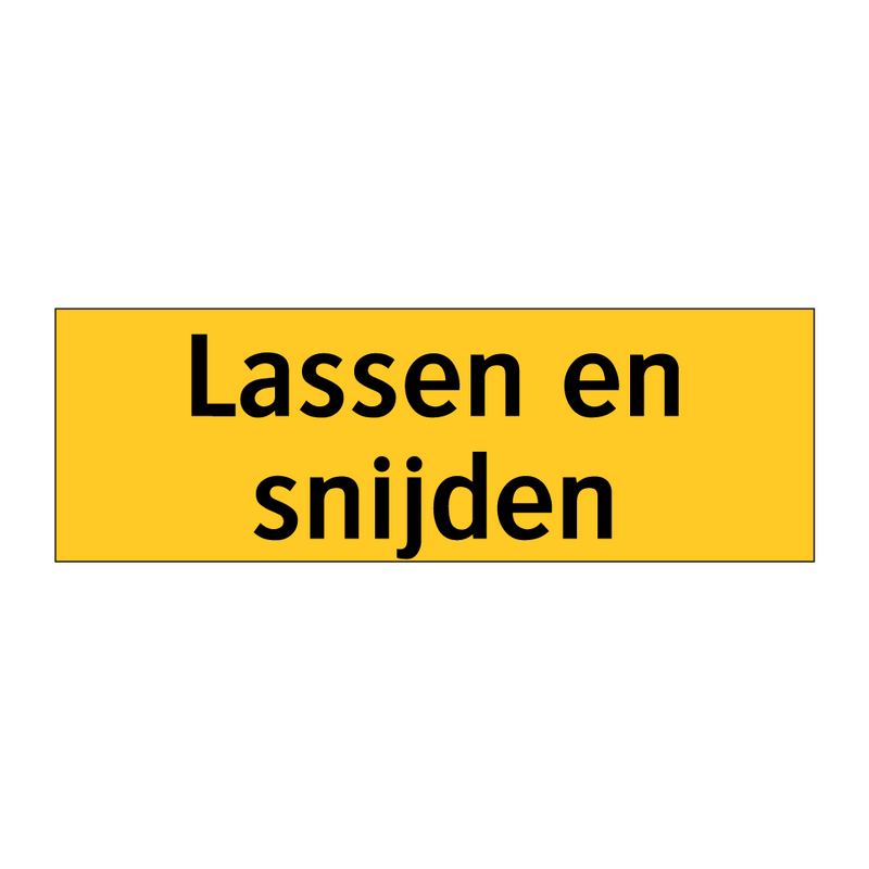 Lassen en snijden