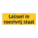 Lassen in roestvrij staal