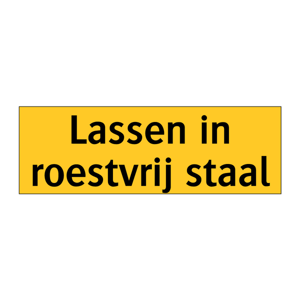 Lassen in roestvrij staal