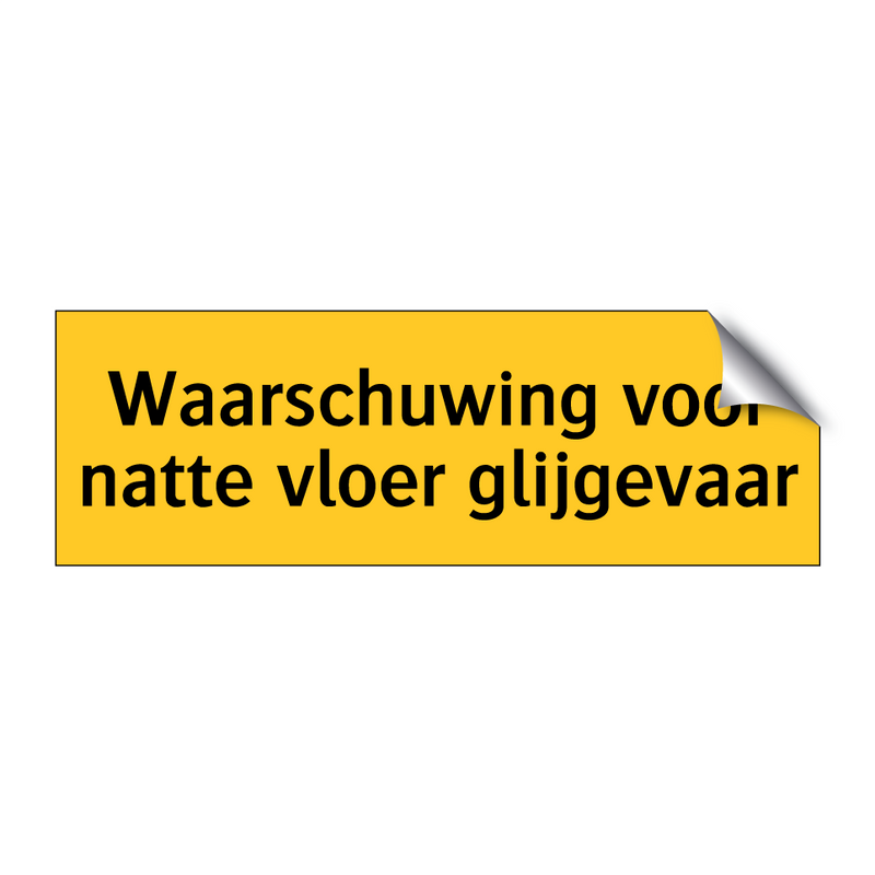 Waarschuwing voor natte vloer glijgevaar