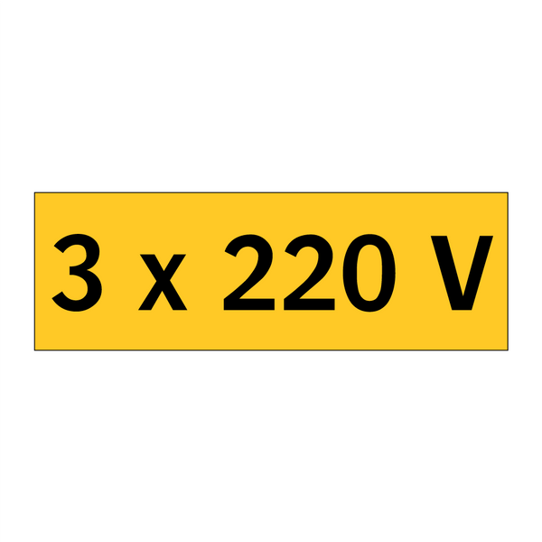 3 x 220 V
