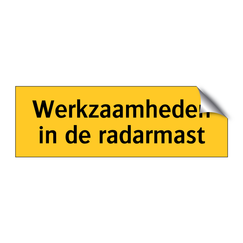 Werkzaamheden in de radarmast