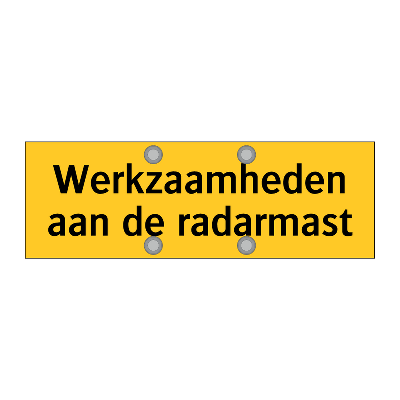 Werkzaamheden aan de radarmast