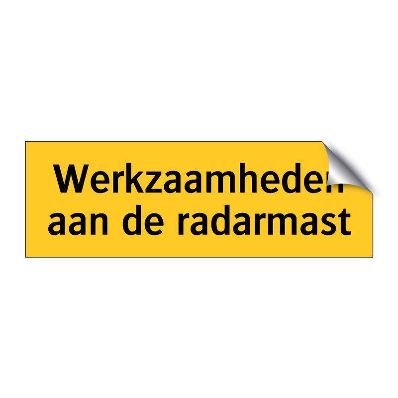 Werkzaamheden aan de radarmast