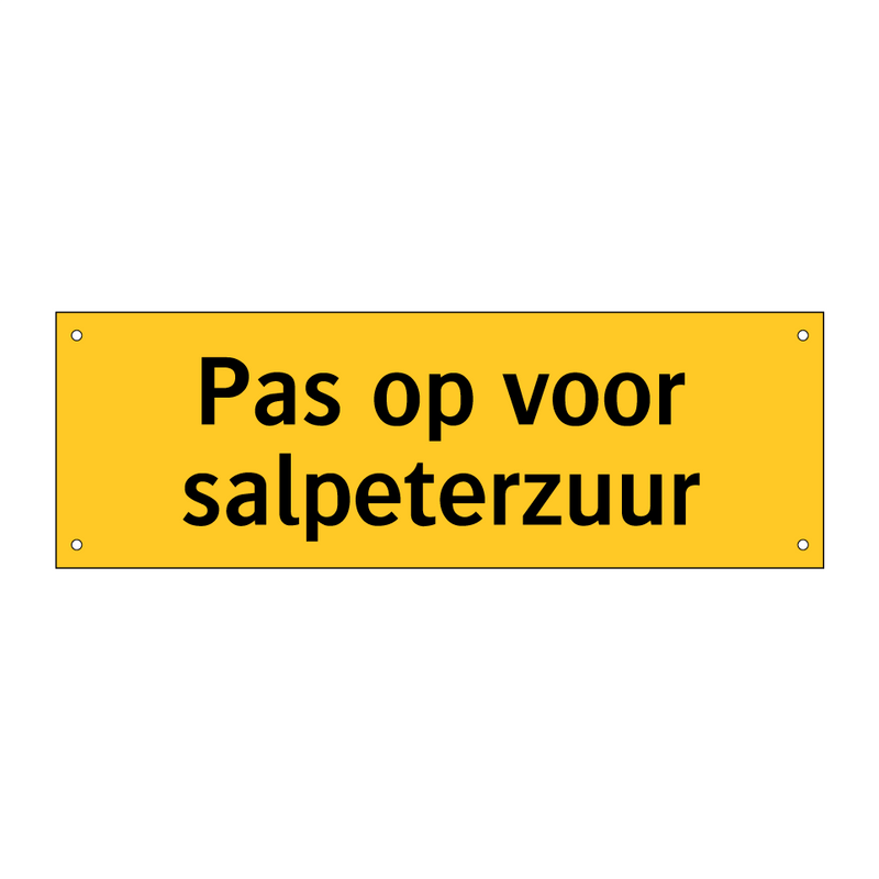 Pas op voor salpeterzuur
