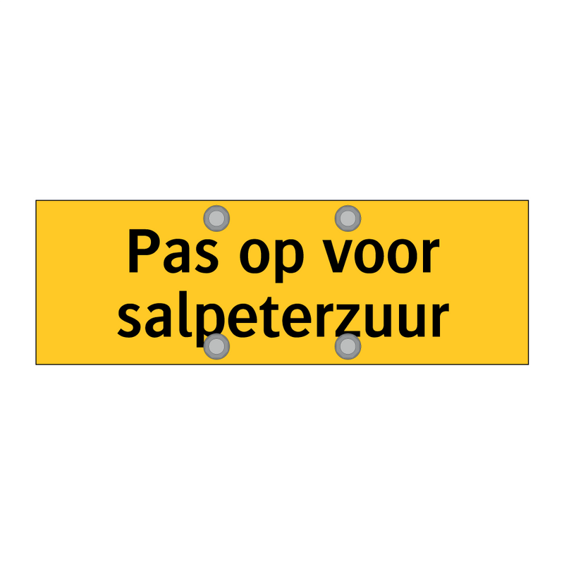 Pas op voor salpeterzuur