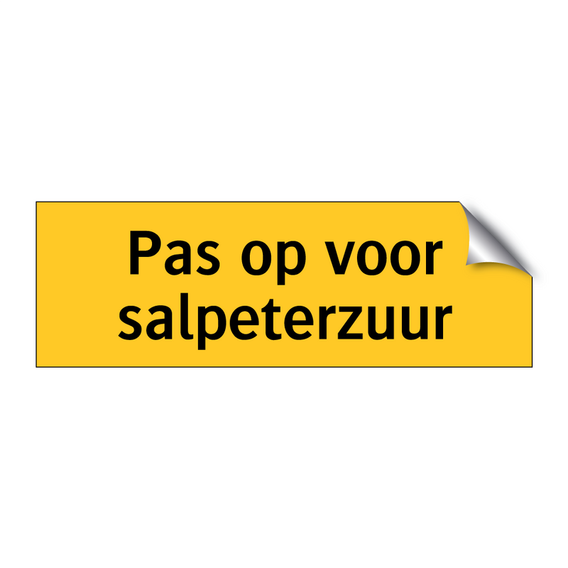 Pas op voor salpeterzuur