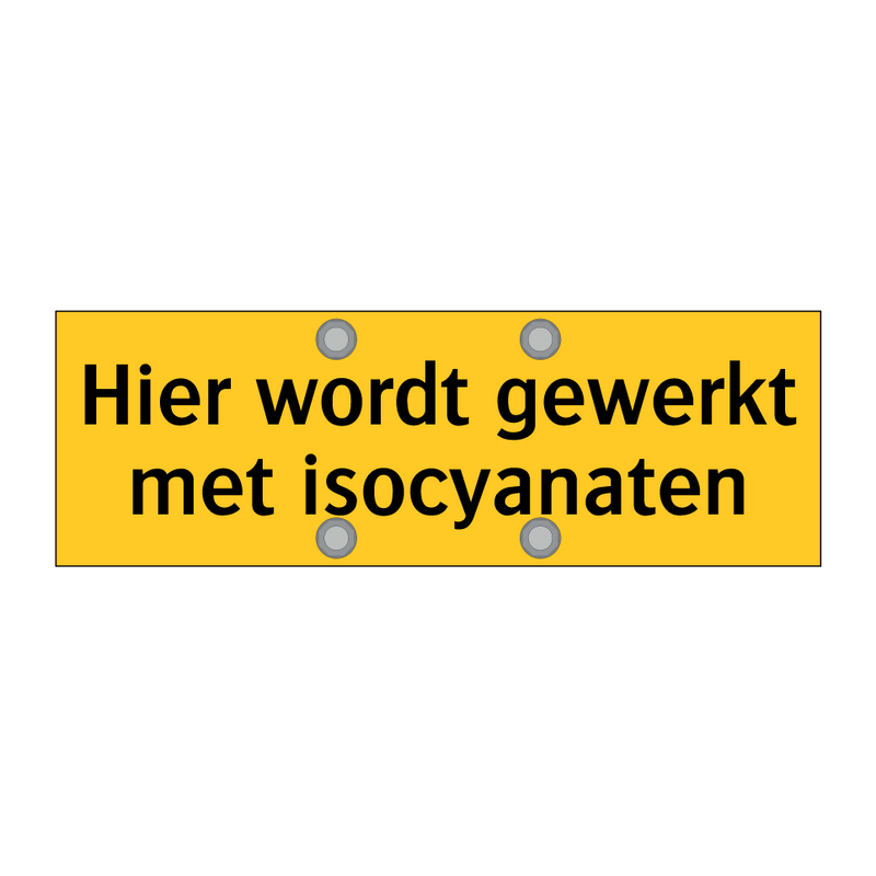 Hier wordt gewerkt met isocyanaten