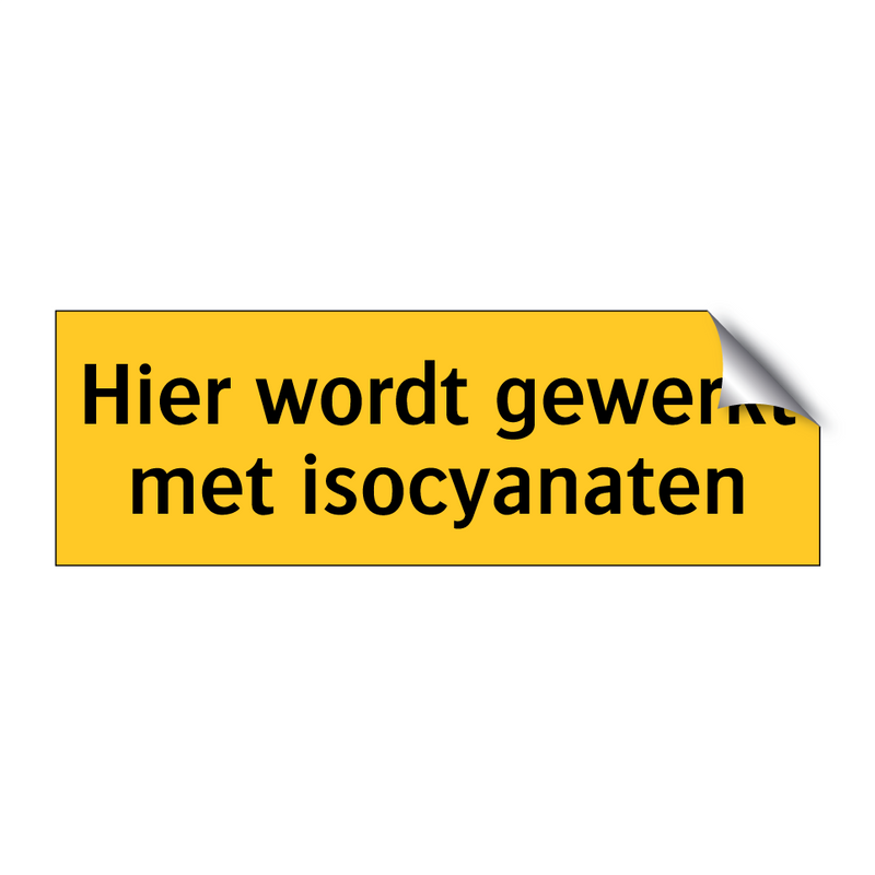 Hier wordt gewerkt met isocyanaten