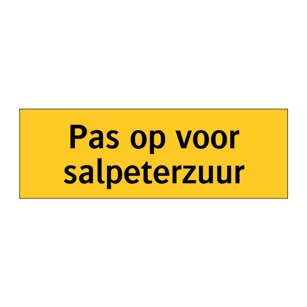 Pas op voor salpeterzuur