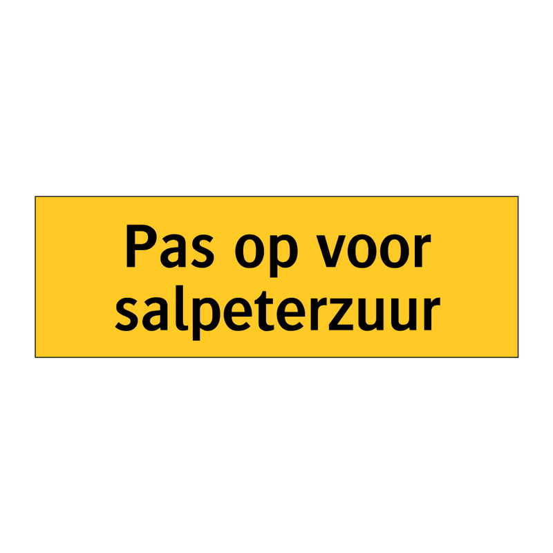 Pas op voor salpeterzuur