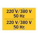 220 V/380 V 50 Hz