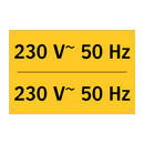 230 V~ 50 Hz