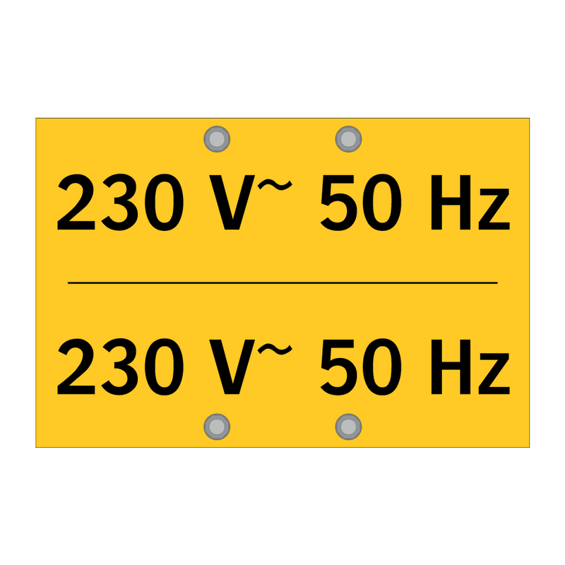230 V~ 50 Hz