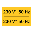 230 V~ 50 Hz