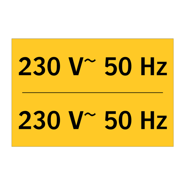 230 V~ 50 Hz