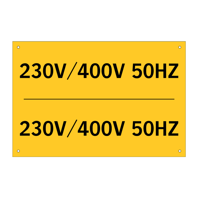 230V/400V 50HZ