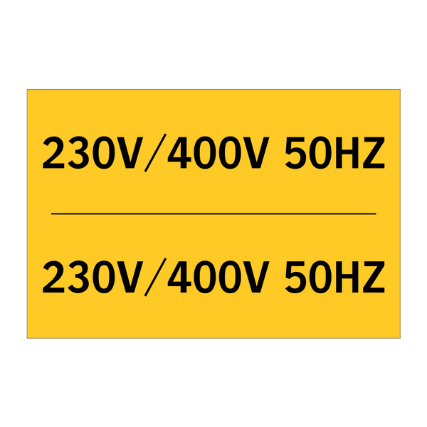 230V/400V 50HZ