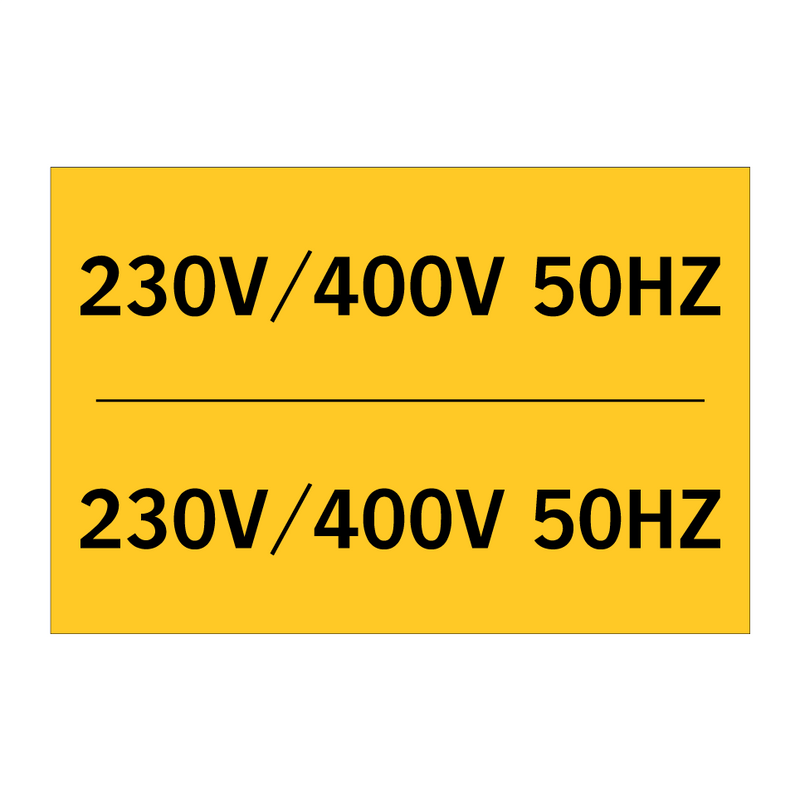 230V/400V 50HZ
