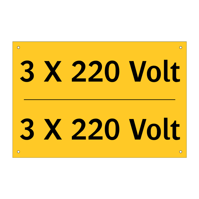 3 X 220 Volt